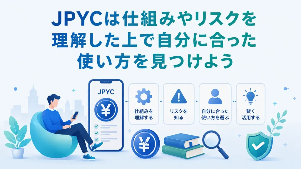 JPYCは仕組みやリスクを理解した上で自分に合った使い方を見つけよう