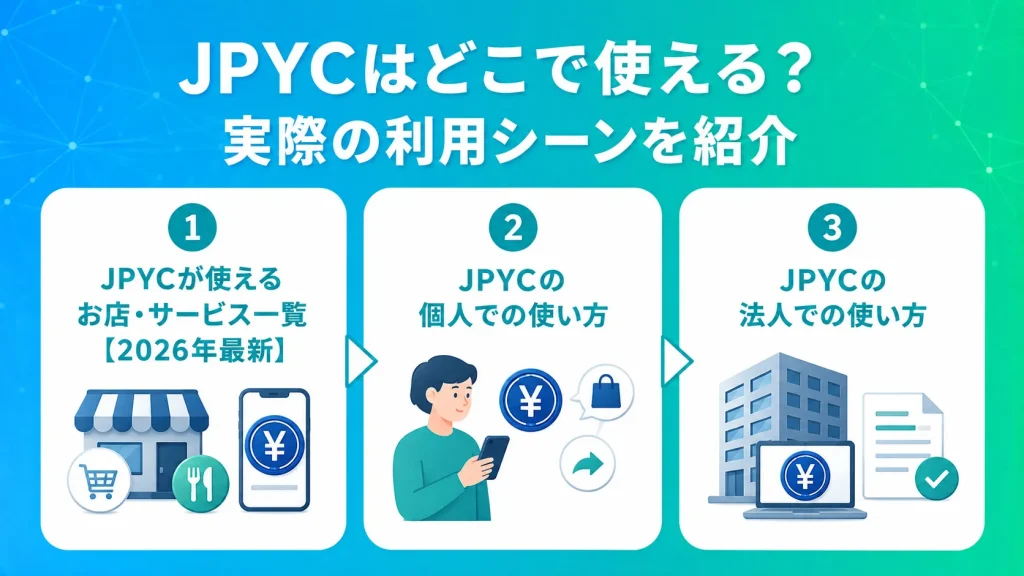 JPYCはどこで使える?実際の利用シーンを紹介