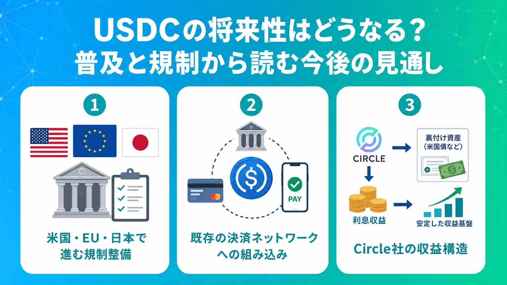 USDCの将来性はどうなる?普及と規制から読む今後の見通し