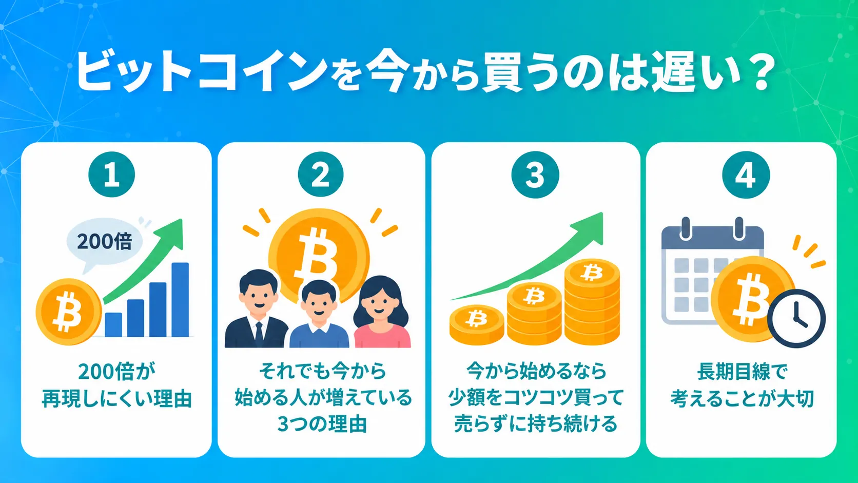 ビットコインを今から買うのは遅い？