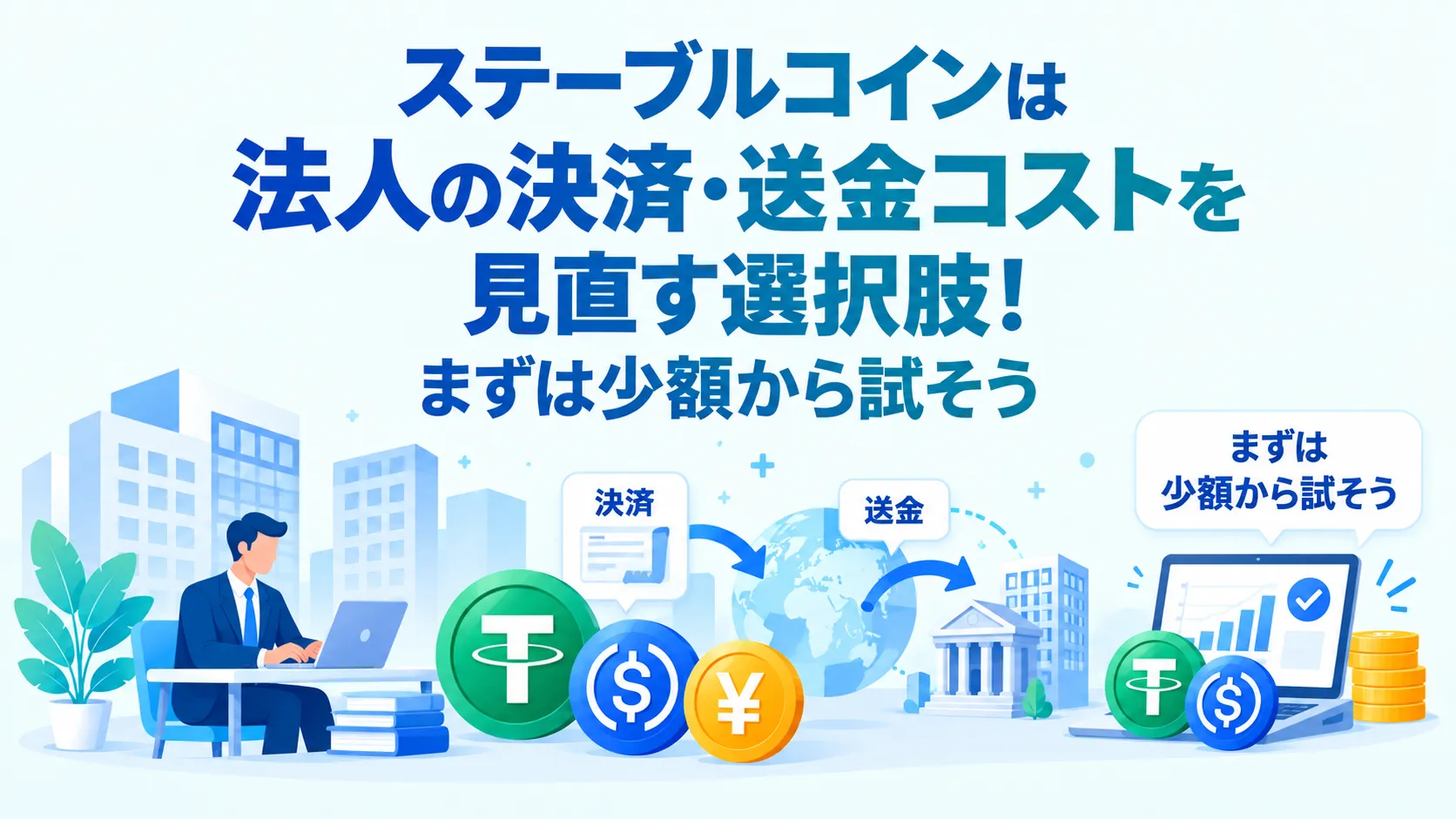ステーブルコインは法人の決済・送金コストを見直す選択肢!まずは少額から試そう